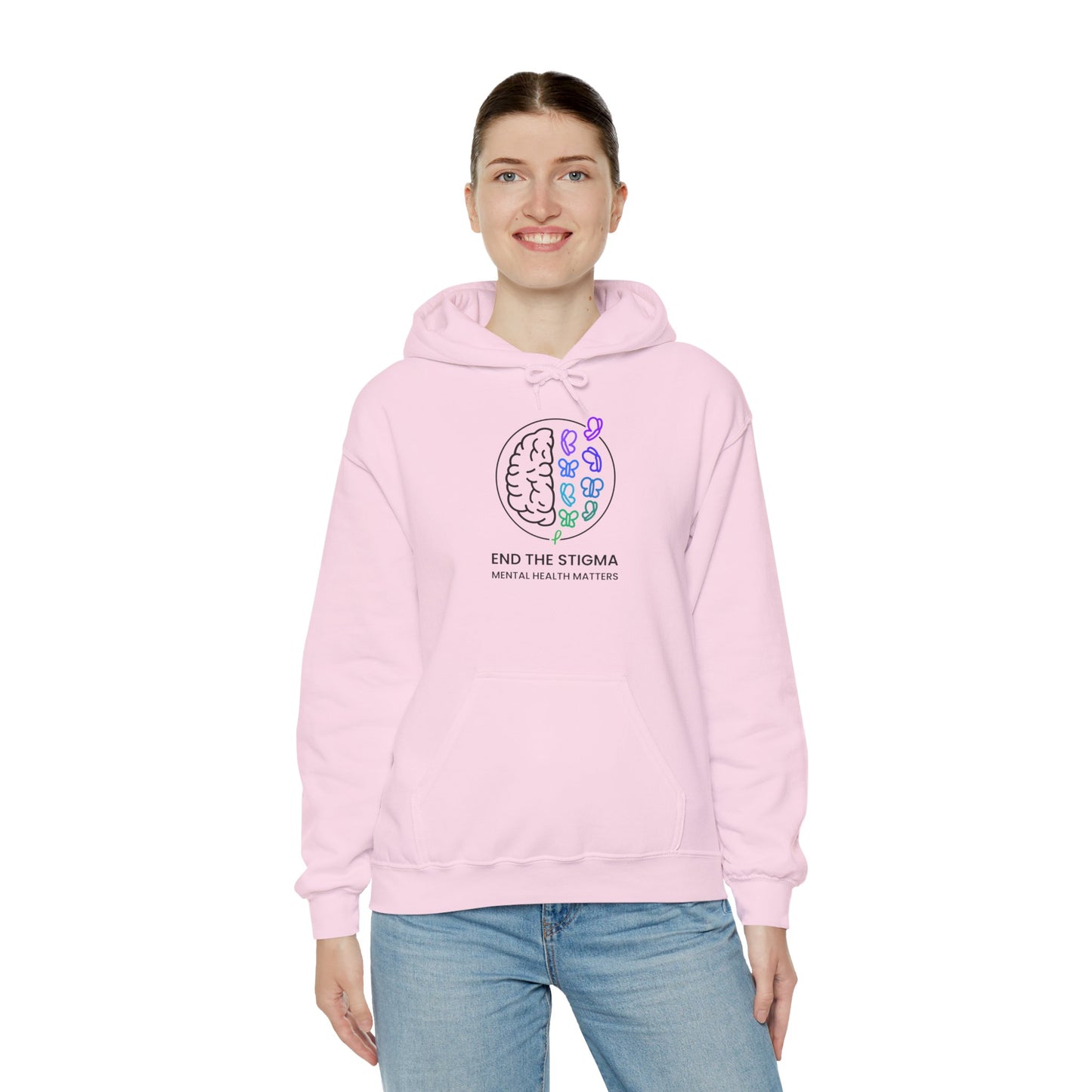 End the Stigma Mental Health Matters Hoodie - Unisex Awareness Hooded Sweatshirt