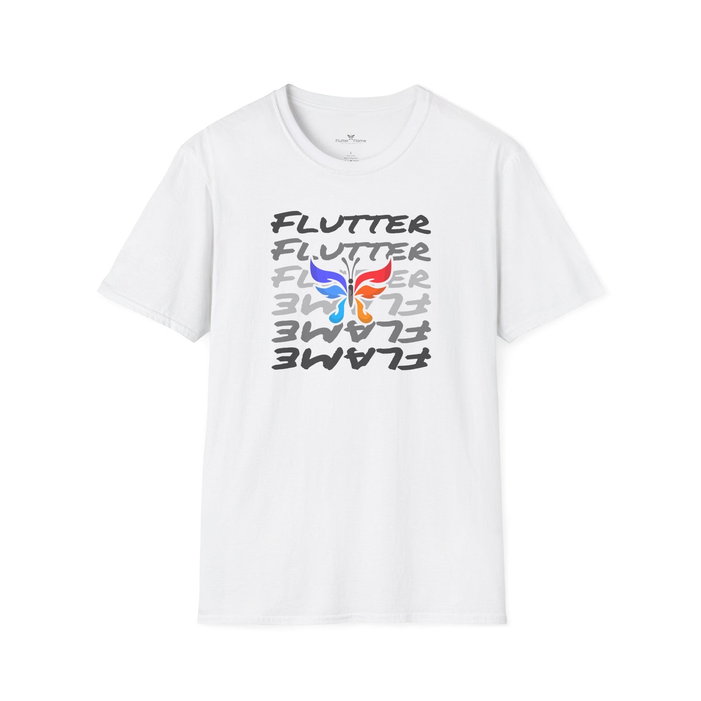 Flutter & Flame Up/Down Soft Tee - Unisex Butterfly T-Shirt