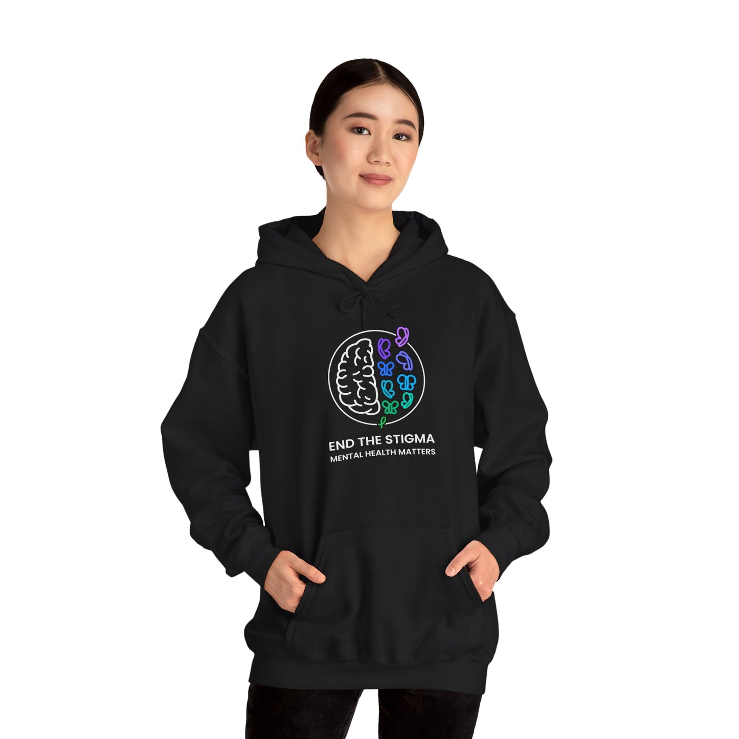 End the Stigma Mental Health Matters Hoodie - Unisex Awareness Hooded Sweatshirt