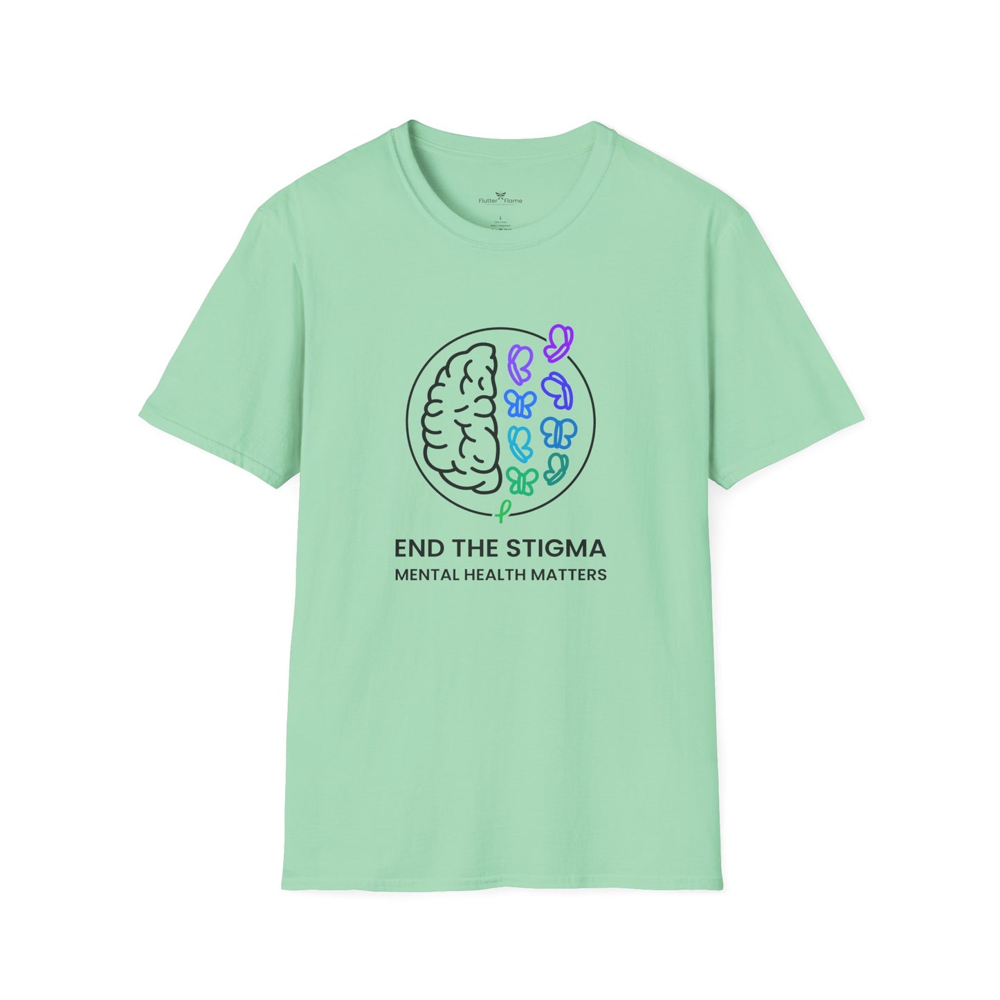 End The Stigma Mental Health Matters Soft Tee - Unisex Awareness T-Shirt