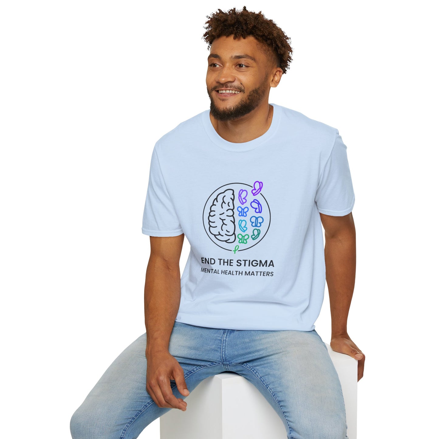 End The Stigma Mental Health Matters Soft Tee - Unisex Awareness T-Shirt
