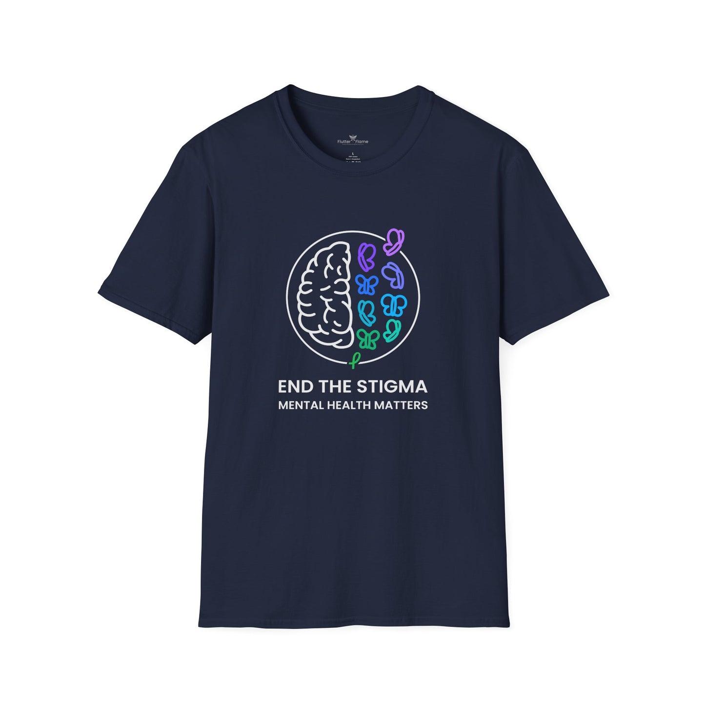 End The Stigma Mental Health Matters Soft Tee - Unisex Awareness T-Shirt