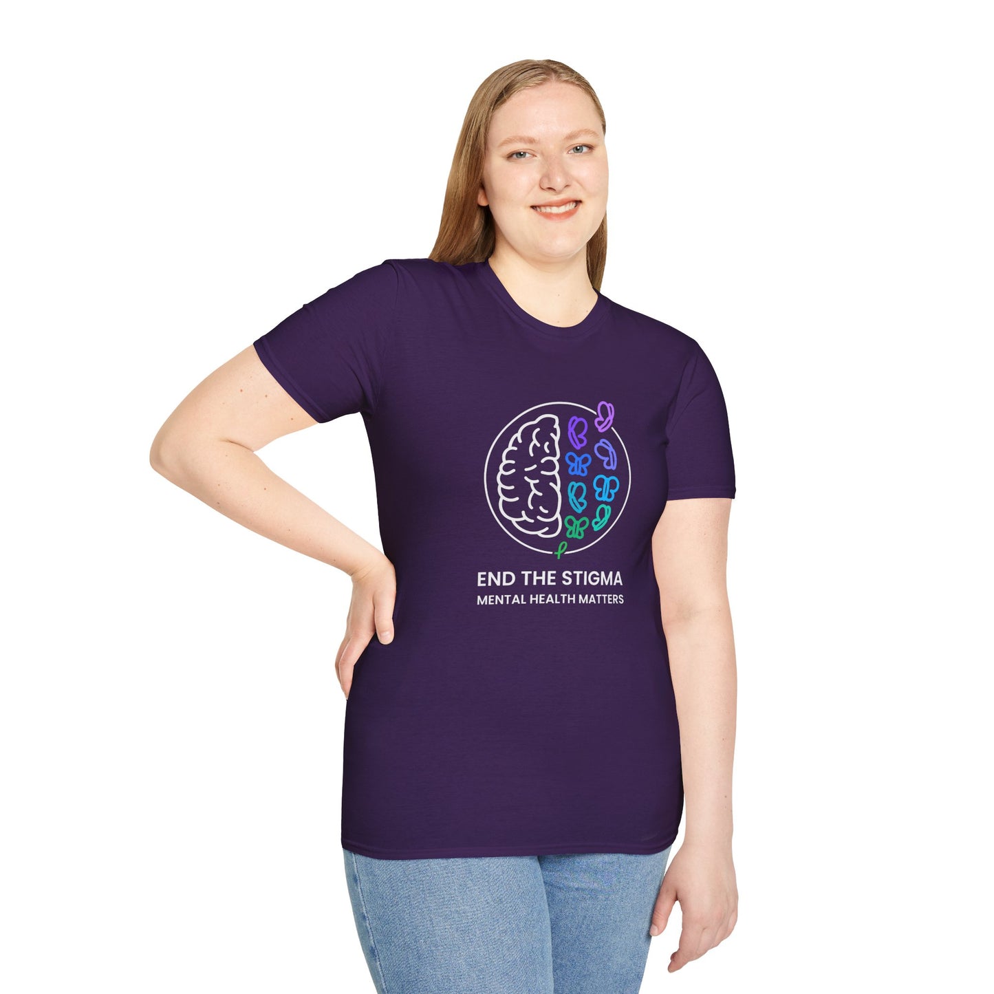 End The Stigma Mental Health Matters Soft Tee - Unisex Awareness T-Shirt
