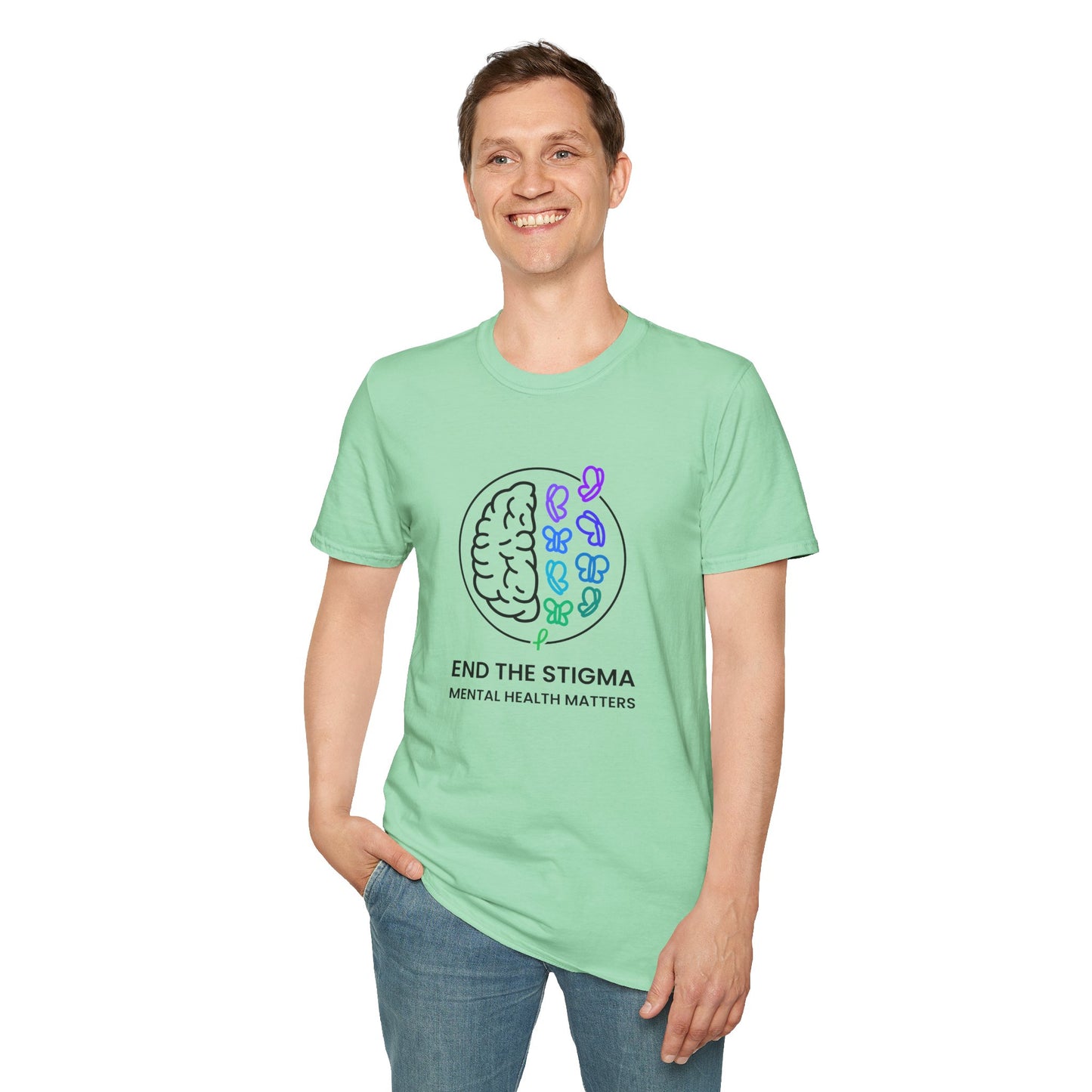 End The Stigma Mental Health Matters Soft Tee - Unisex Awareness T-Shirt