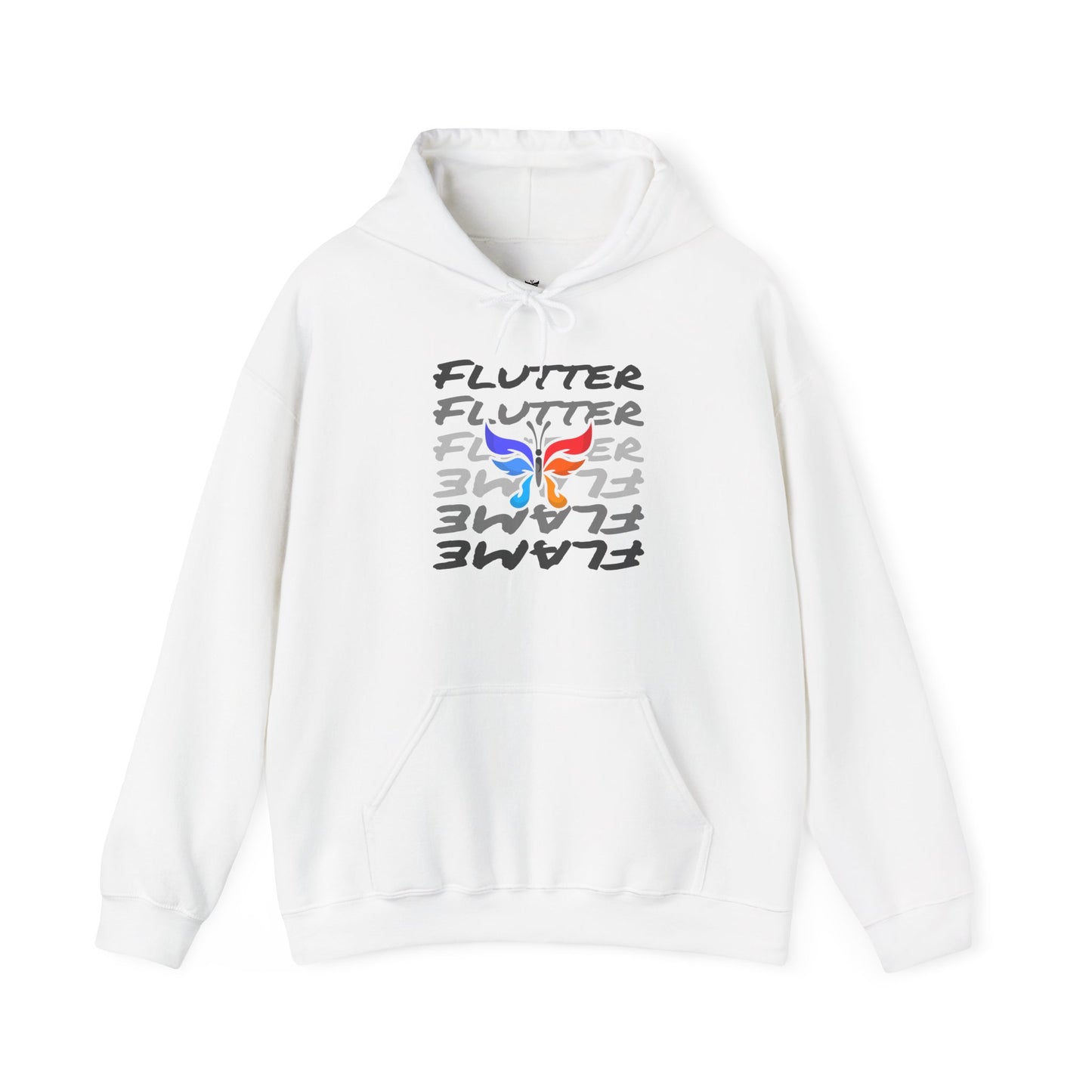 Flutter & Flame Up/Down Hoodie - Unisex Butterfly Hooded Sweatshirt