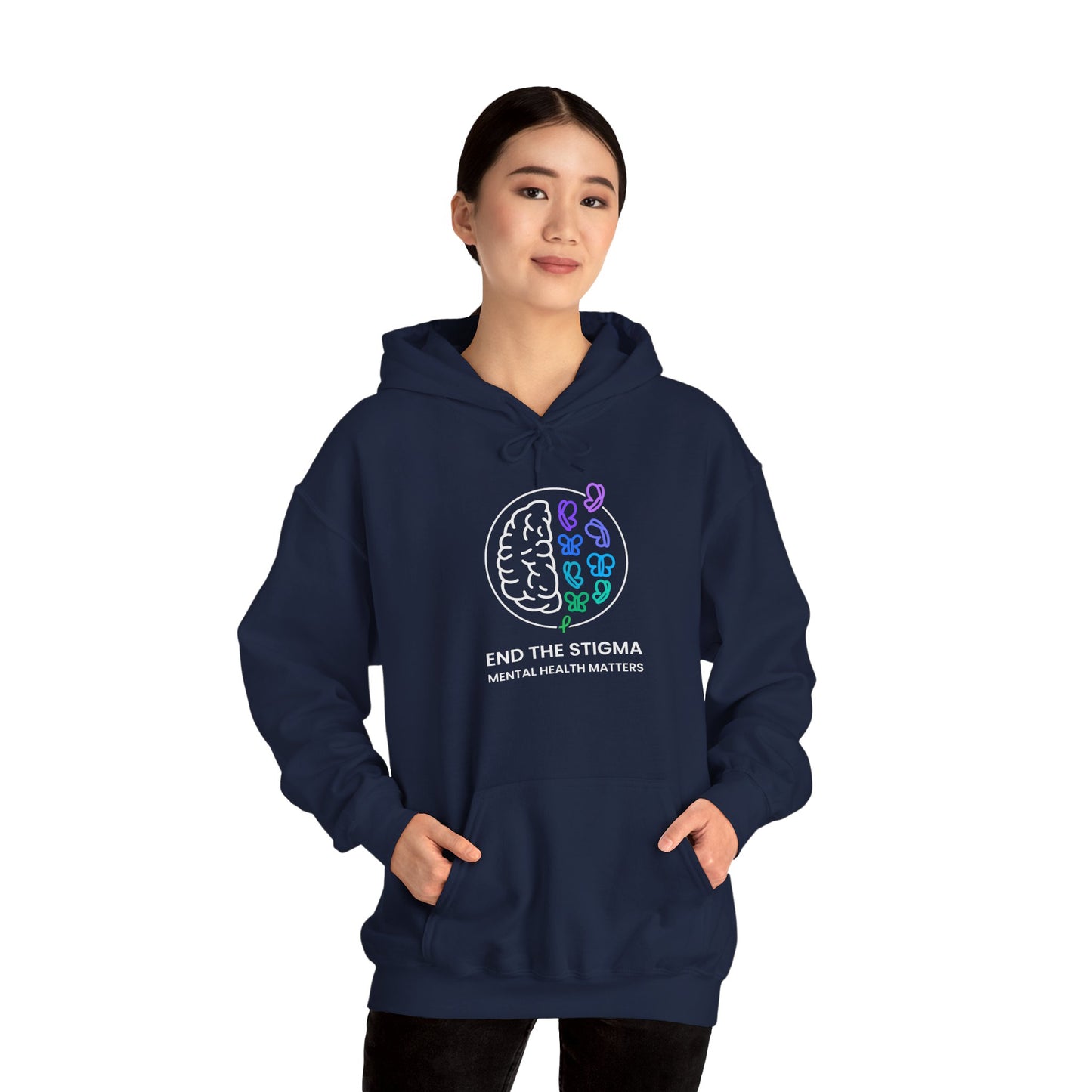 End the Stigma Mental Health Matters Hoodie - Unisex Awareness Hooded Sweatshirt
