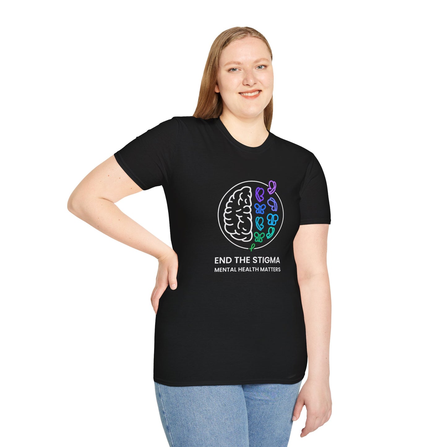 End The Stigma Mental Health Matters Soft Tee - Unisex Awareness T-Shirt