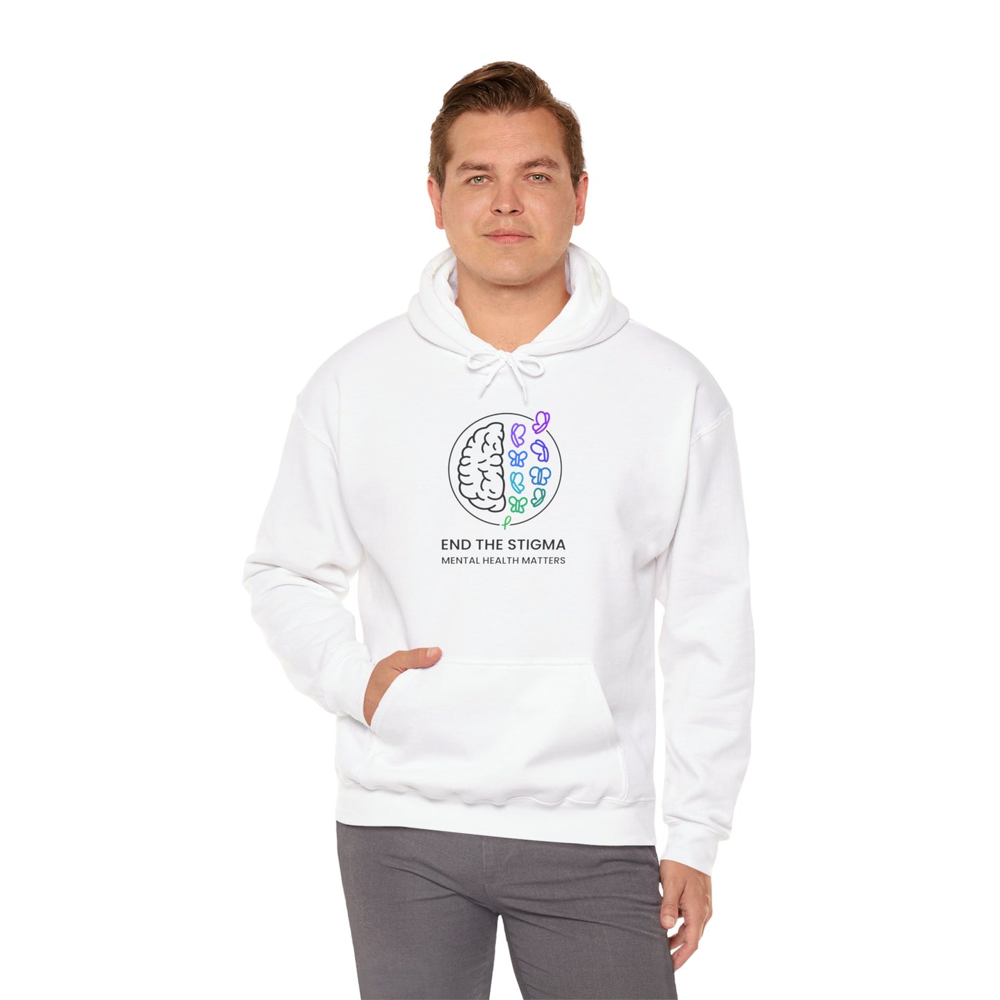 End the Stigma Mental Health Matters Hoodie - Unisex Awareness Hooded Sweatshirt