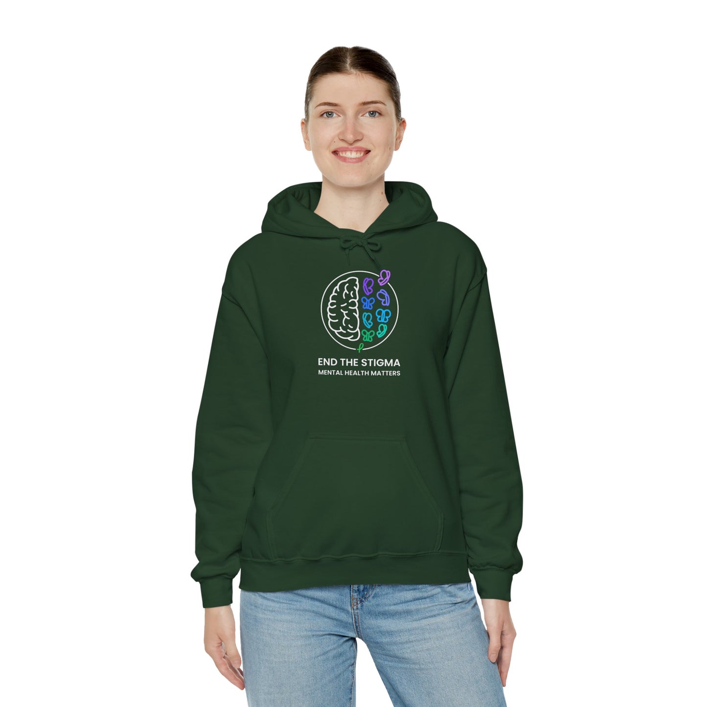 End the Stigma Mental Health Matters Hoodie - Unisex Awareness Hooded Sweatshirt