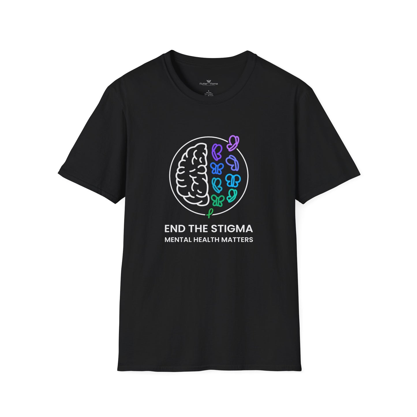 End The Stigma Mental Health Matters Soft Tee - Unisex Awareness T-Shirt