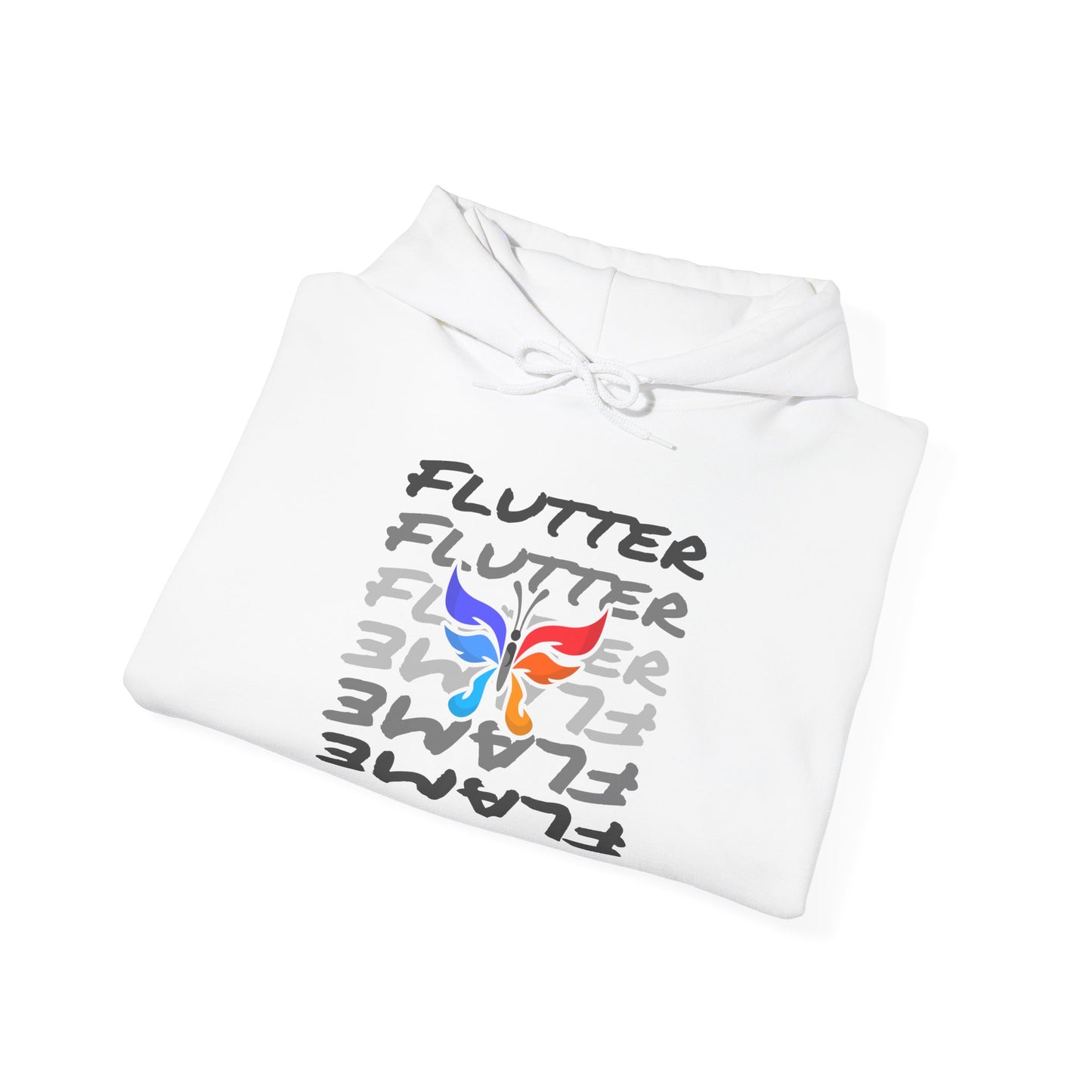 Flutter & Flame Up/Down Hoodie - Unisex Butterfly Hooded Sweatshirt
