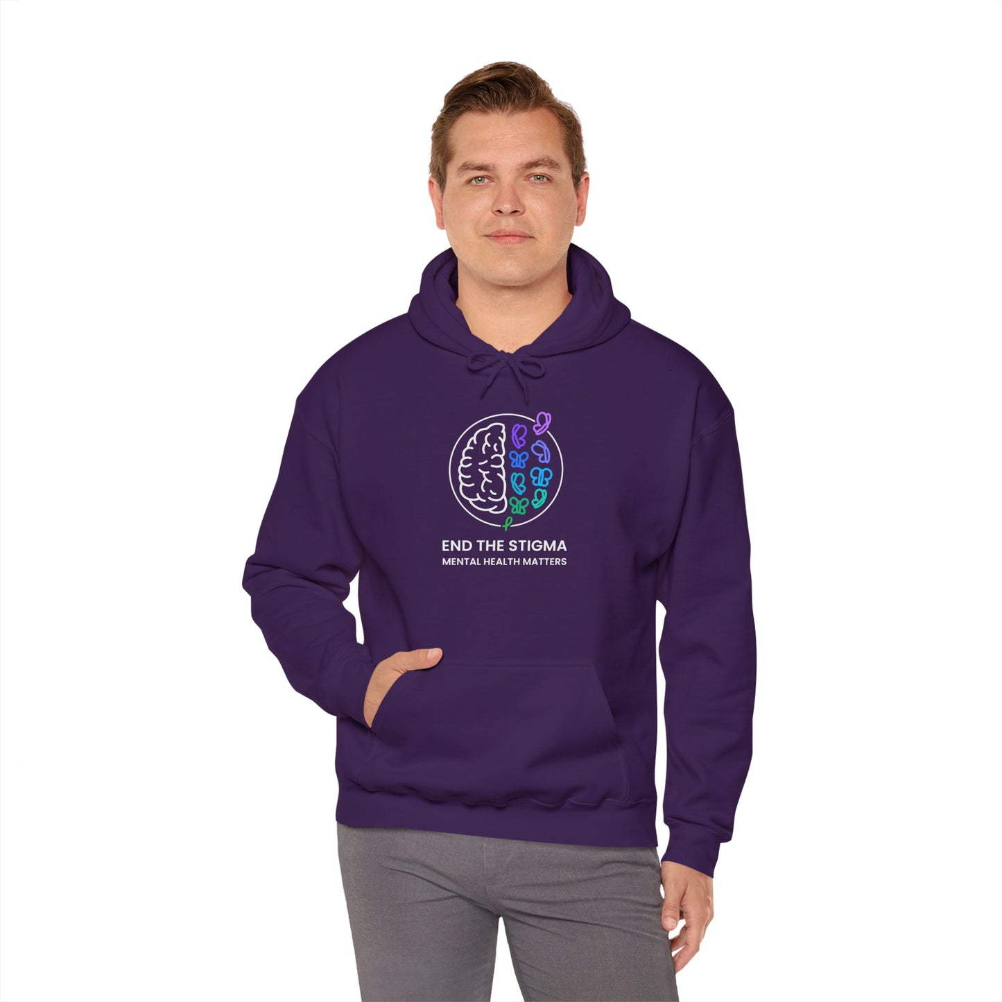 End the Stigma Mental Health Matters Hoodie - Unisex Awareness Hooded Sweatshirt