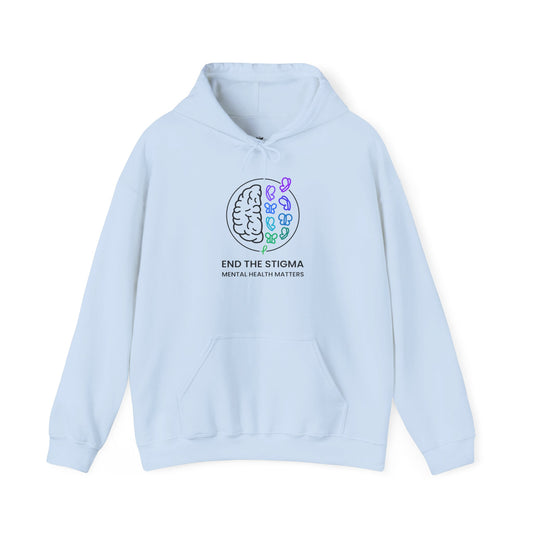 End the Stigma Mental Health Matters Hoodie - Unisex Awareness Hooded Sweatshirt