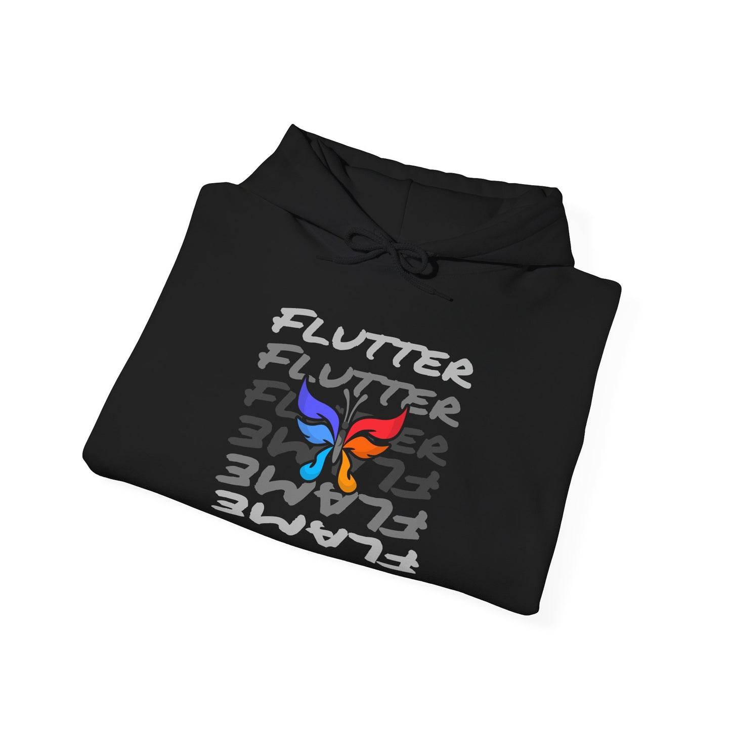 Flutter & Flame Up/Down Hoodie - Unisex Butterfly Hooded Sweatshirt