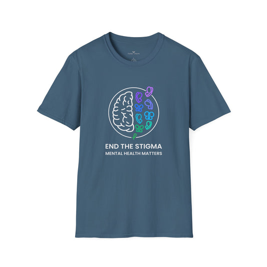 End The Stigma Mental Health Matters Soft Tee - Unisex Awareness T-Shirt